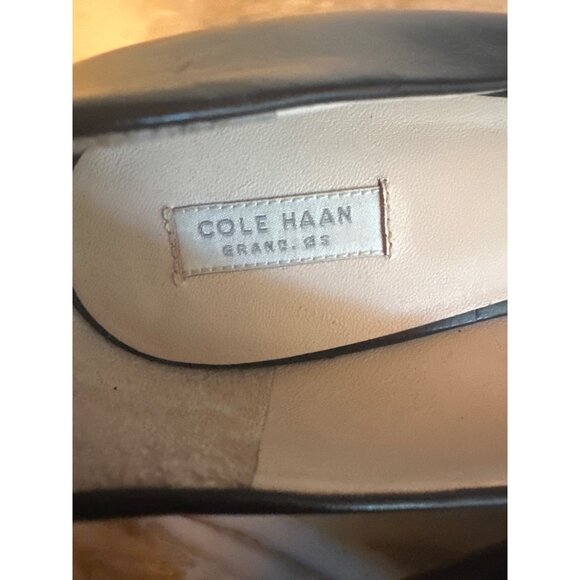 Cole Haan Womens Black Leather Pointed Toe Heels Size 9B Classic Carer Office - Picture 4 of 6